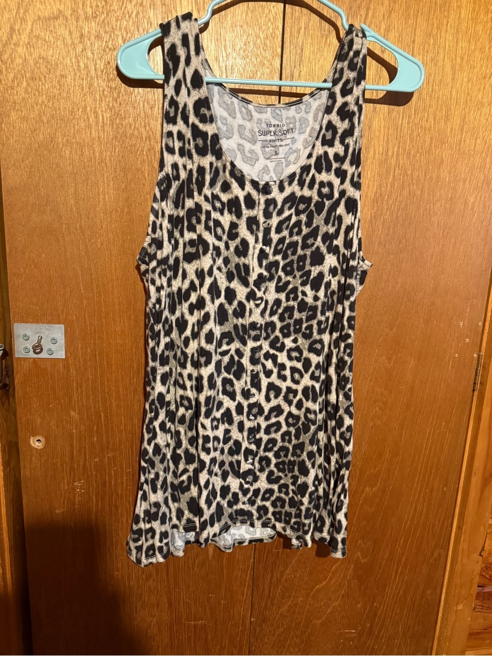 torrid Black & Cream Leopard Print Tank
